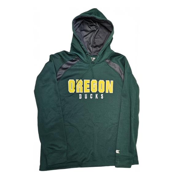 Oregon Ducks Green and Gray University Embroidered Hoodie - Picture 6 of 16